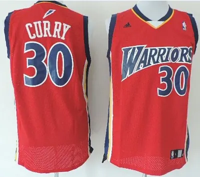 Warriors #30 Stephen Curry Red Throwback Jersey